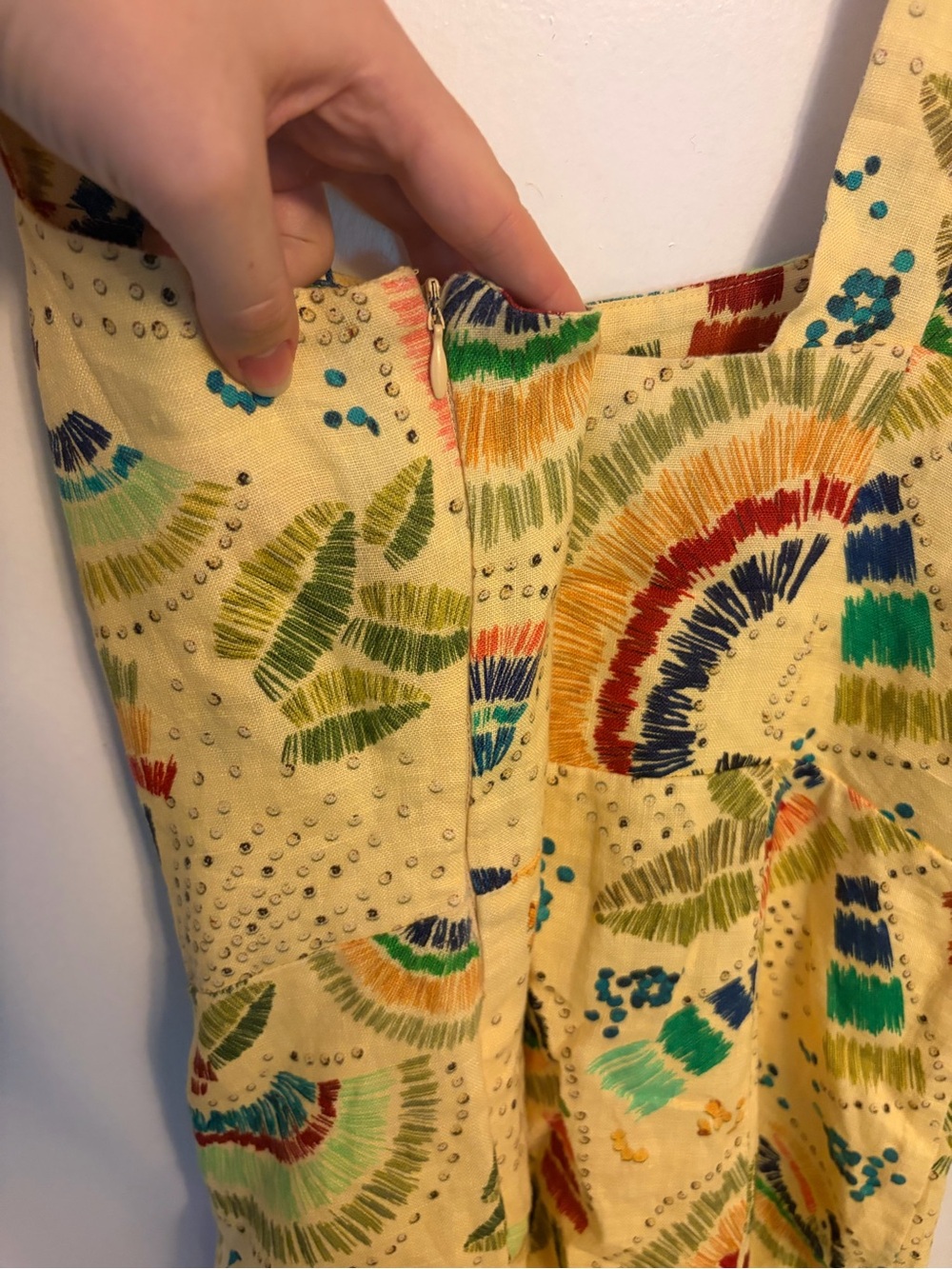 Farm Rio Colorful Birds Linen Mini dress - Picture 6 of 7
